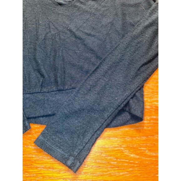 Dark Green Long Sleeve V-Neck Top Lightweight & Soft - Picture 3 of 4